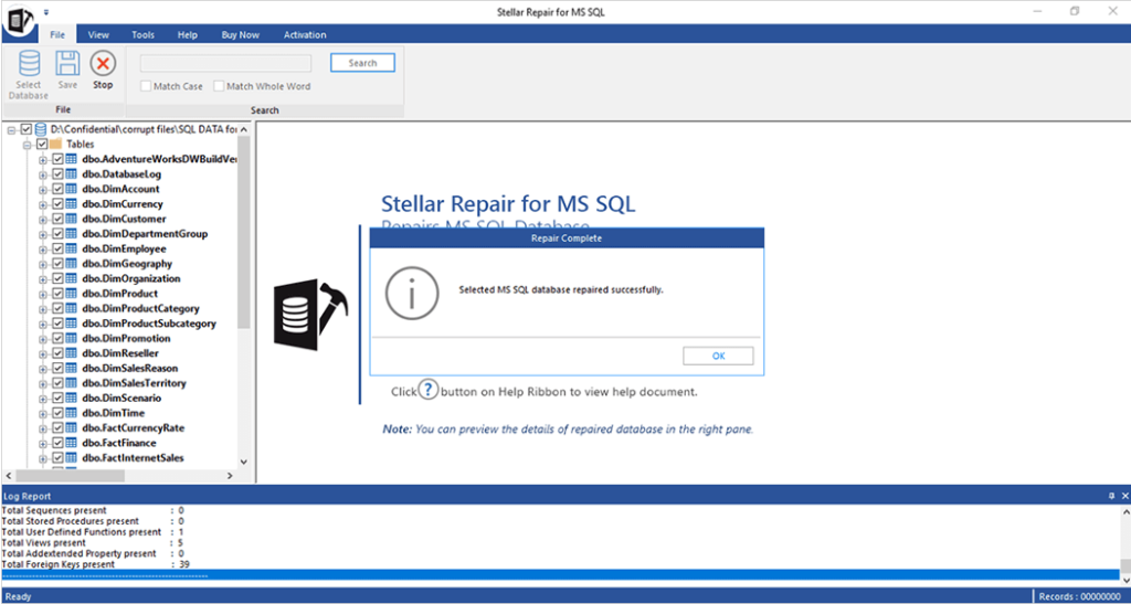 recovery completed stellar repair