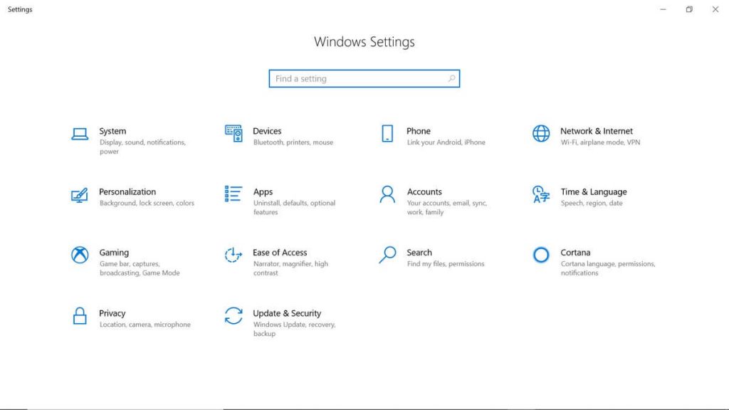 Settings App