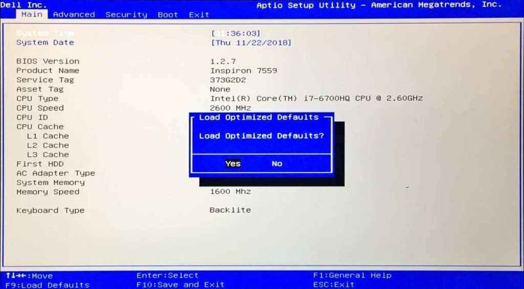 update bios