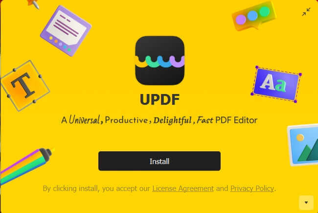 updf run the setup file