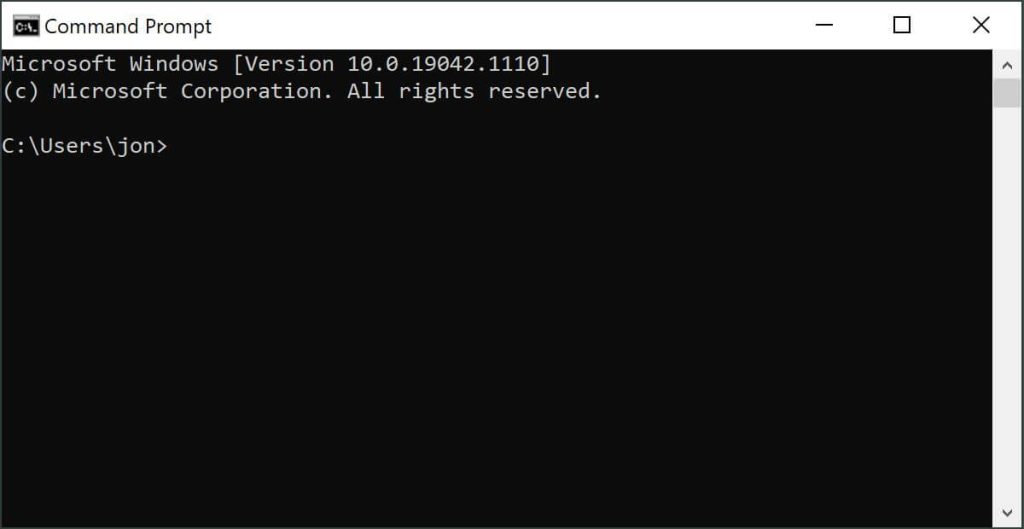 command prompt screen
