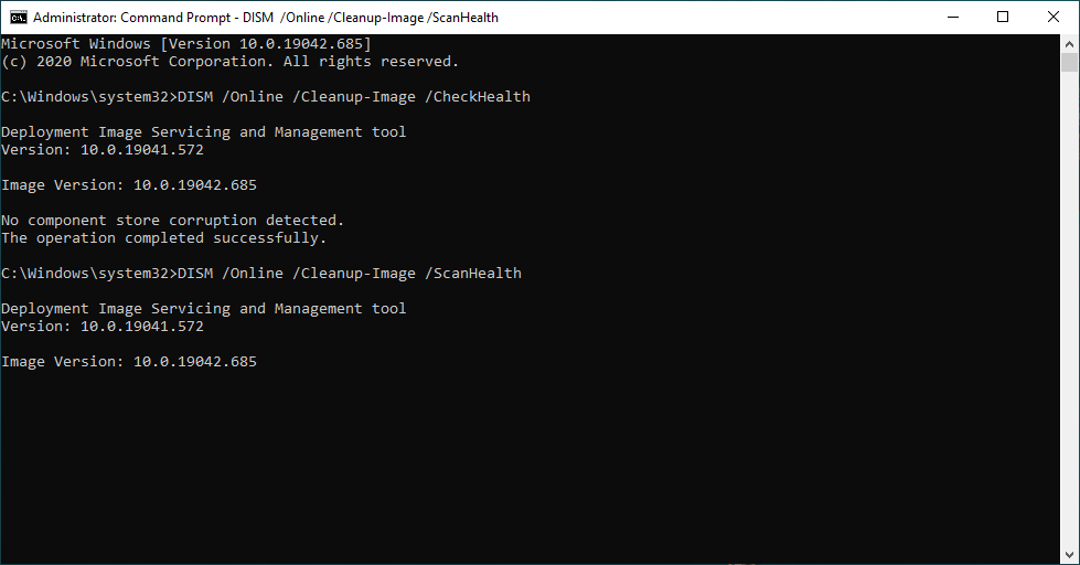 dism scan in cmd