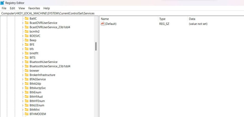 modify registry