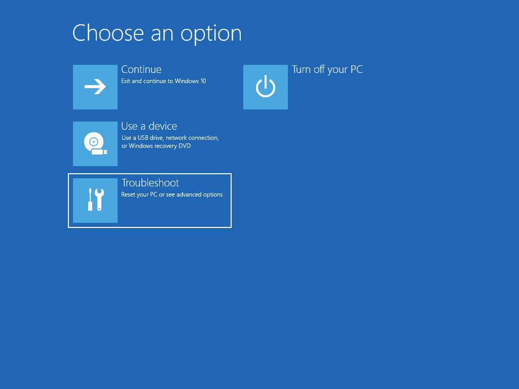 troubleshoot option in Windows 11