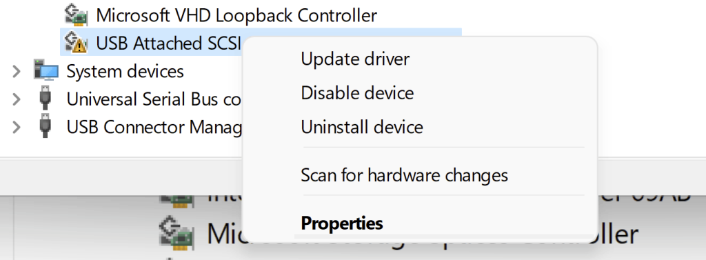 update scsi driver