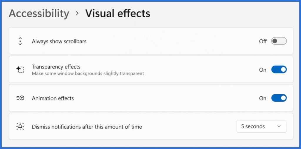 visual effects window