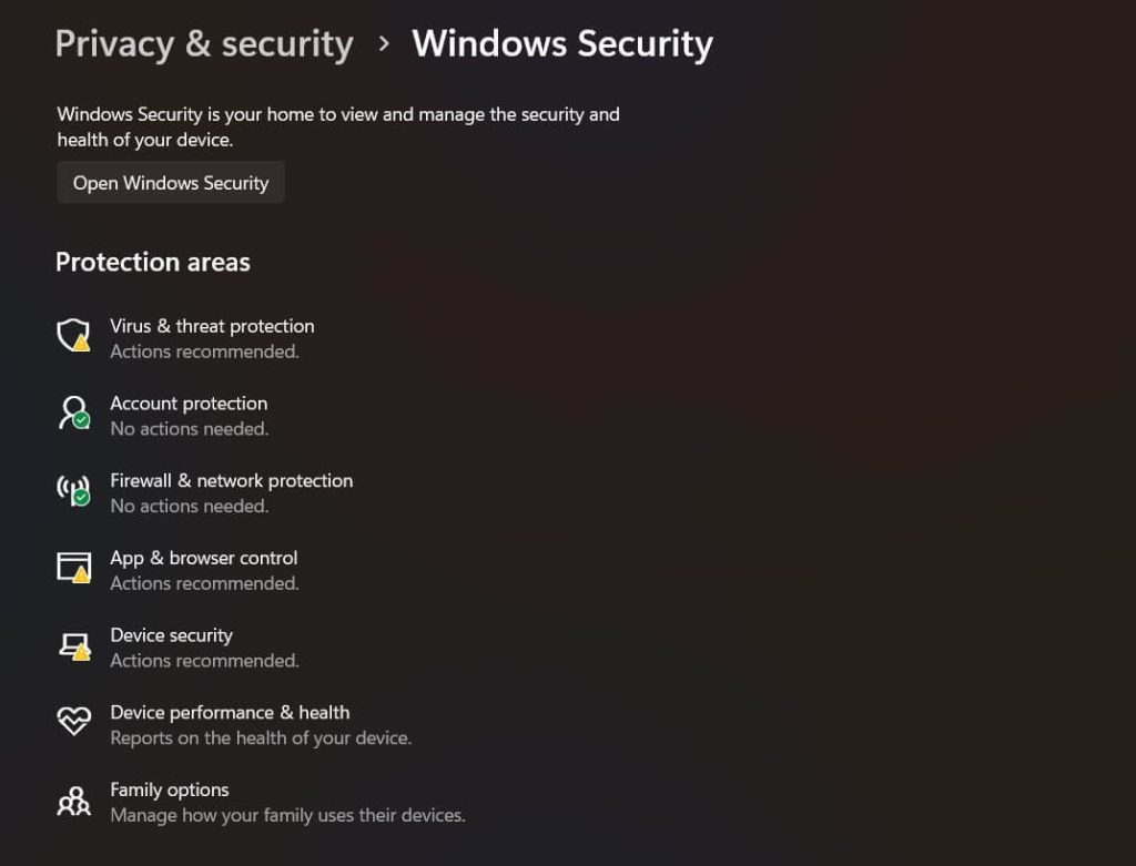 windows firewall and network protection