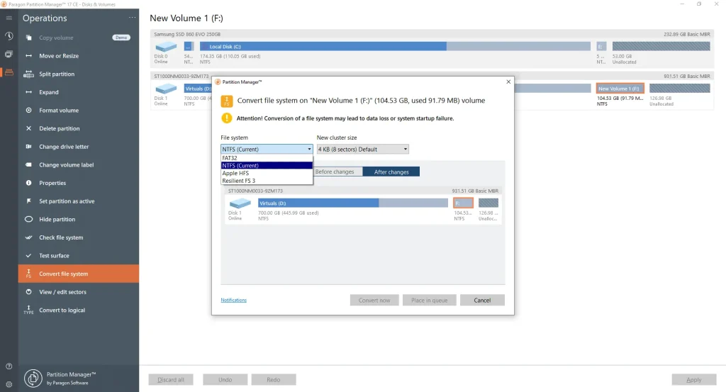 Paragon Partition Manager