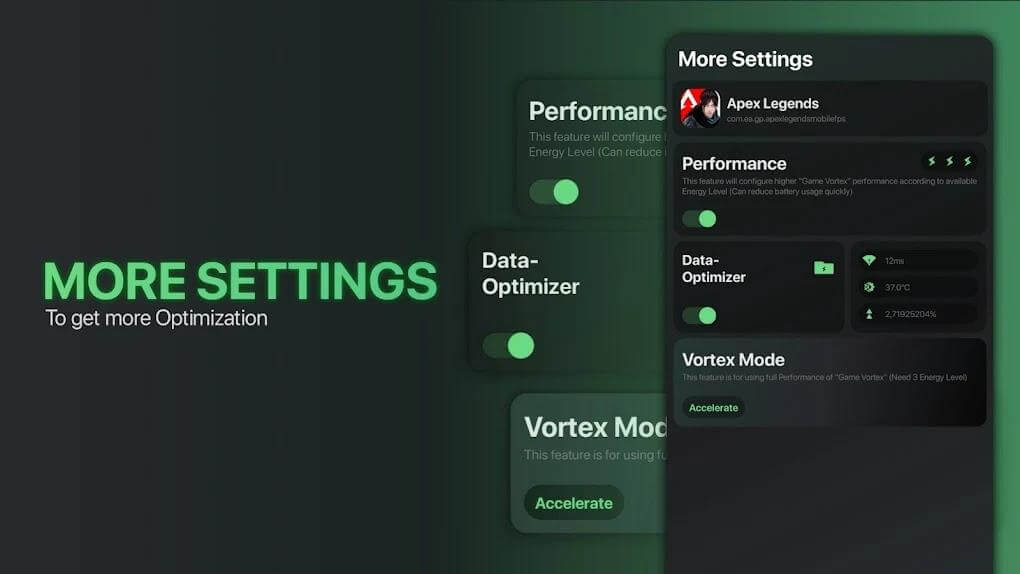 game vortex user interface