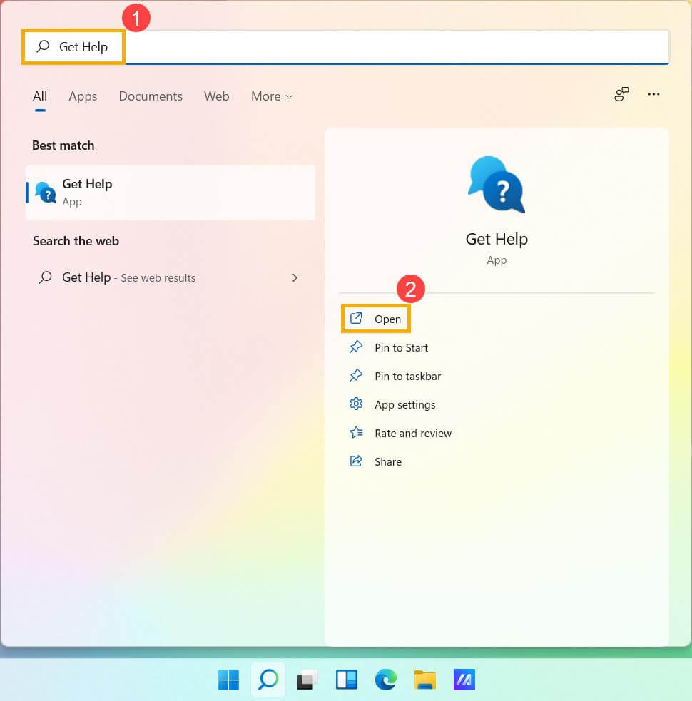 get help app in windows 11