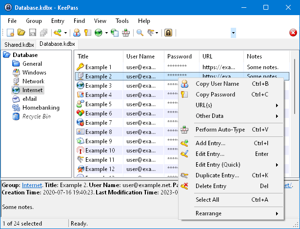 keepass password safe
