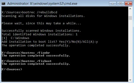 rebuild bcd on windows