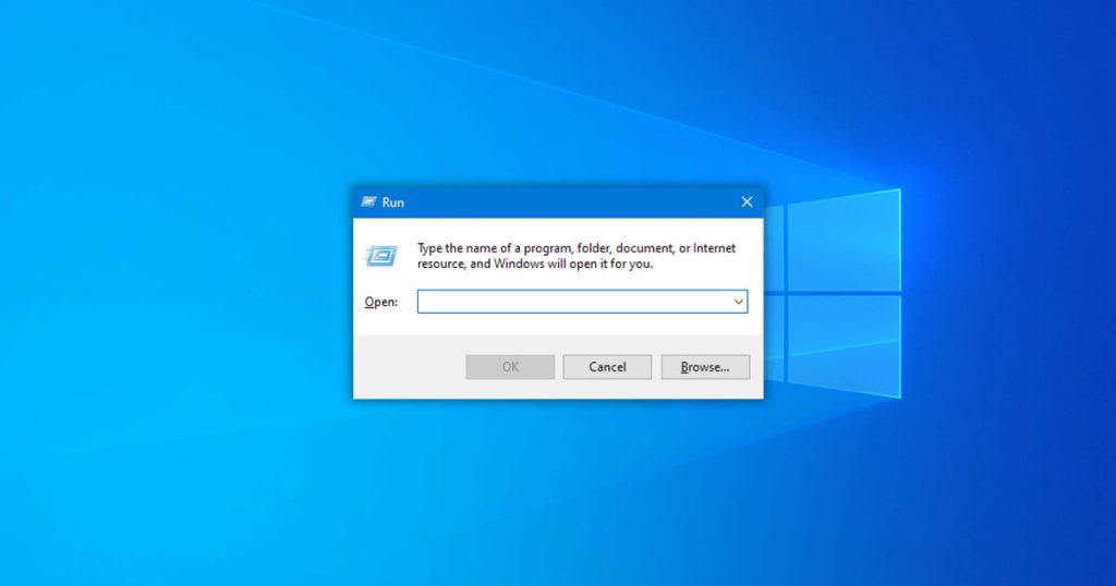 run dialog box in windows