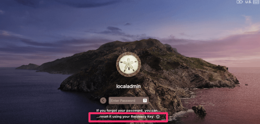 Reset using Recovery Key
