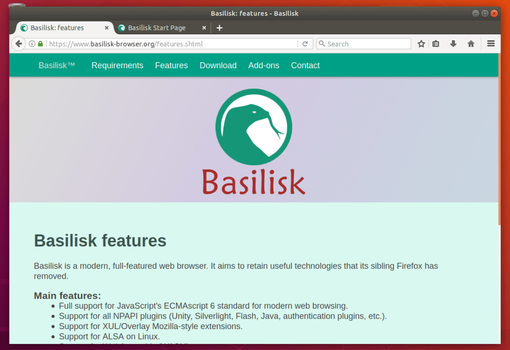basilisk lite browser