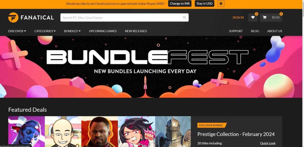 fanatical best site to download PC games for free