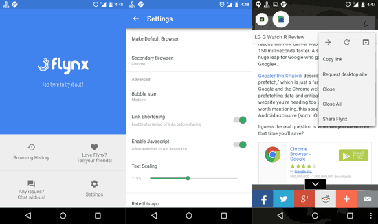 flynx browser for Android TV