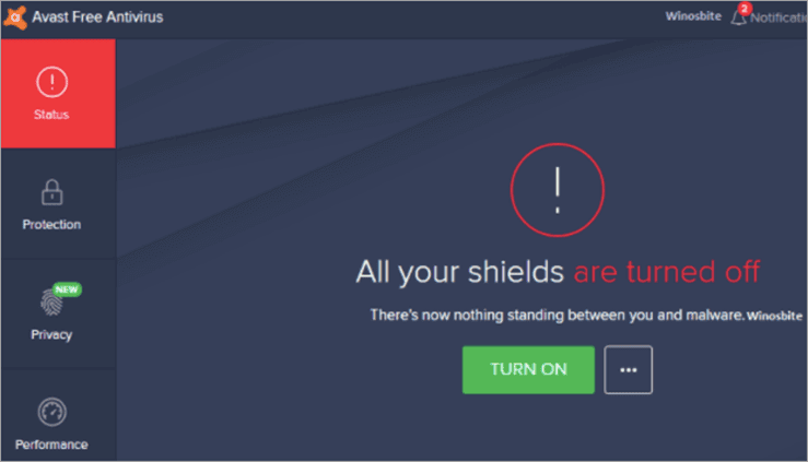 disable antivirus
