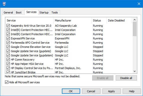 perform a clean boot on Windows 10