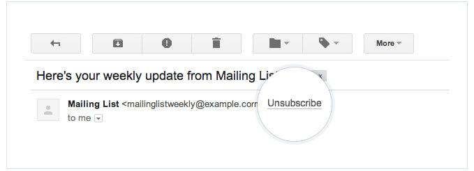 use the unsubscribe link