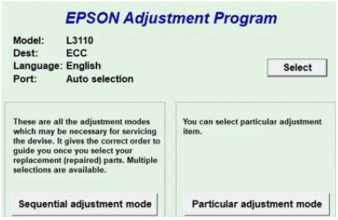 EPSON adjustment program
