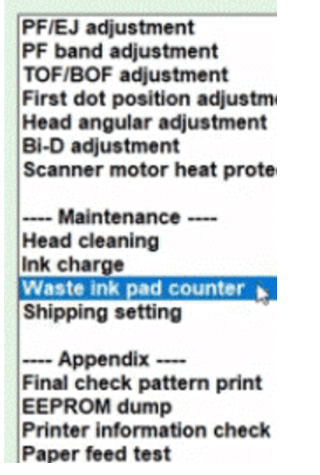 step 13 waste ink pad counter
