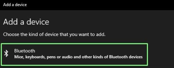 Add Bluetooth device on Windows PC