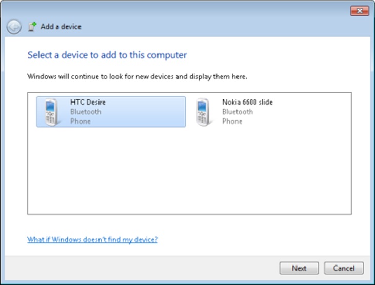 Add a Bluetooth device
