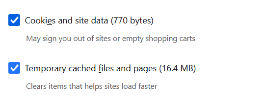 Clean temp cached data from Mozilla Firefox