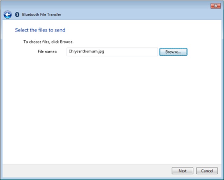  Data exchange over Bluetooth