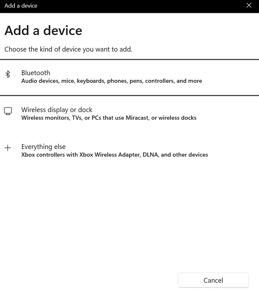 Pair device on Windows 11