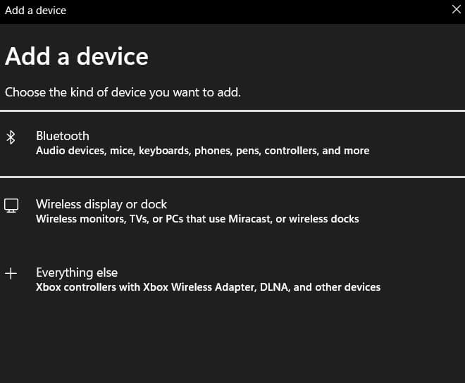 add bluetooth device