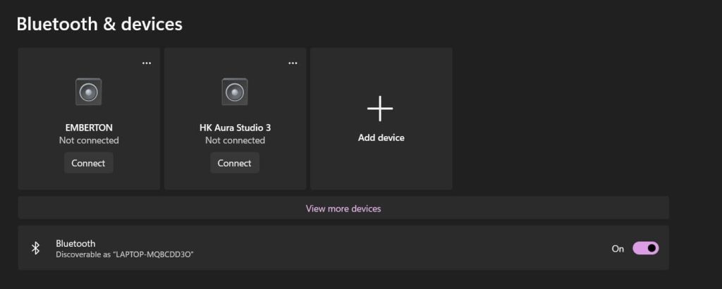 connected devices list