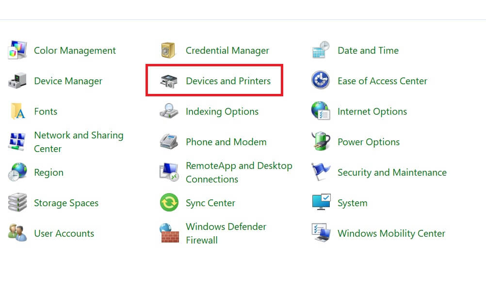 control panel windows