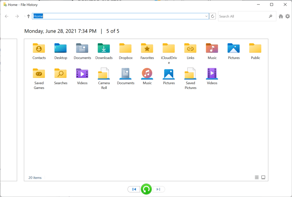 file history windows 11