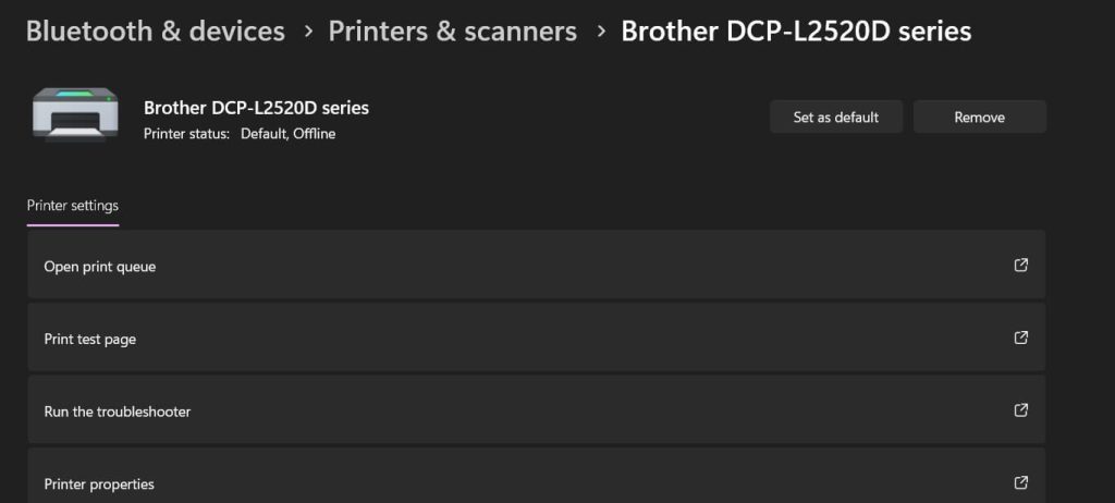 open print queue