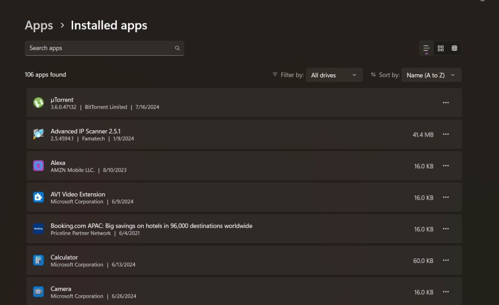 windows 11 settings