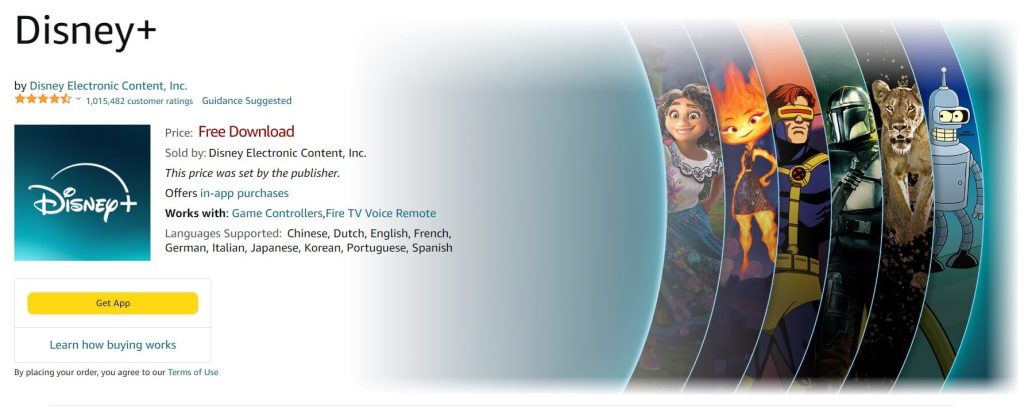 Disney Plus for fire TV