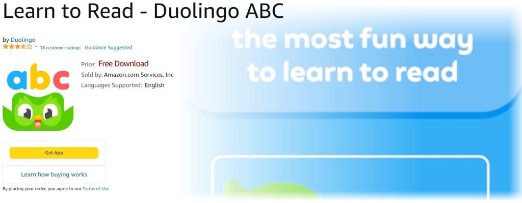 Duolingo ABC for Fire TV stick