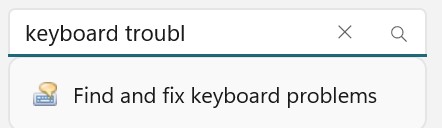 Keyboard troubleshooter