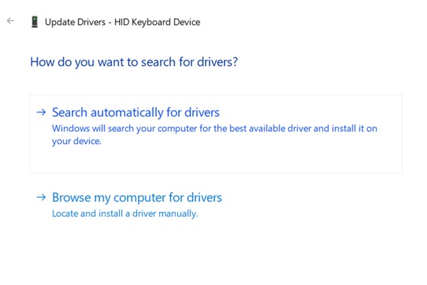 Search automatically for drivers