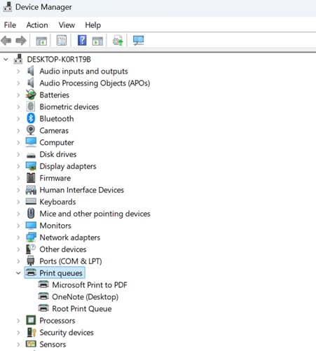 Update printer driver