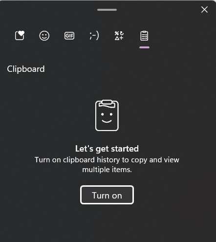 enable clipboard history