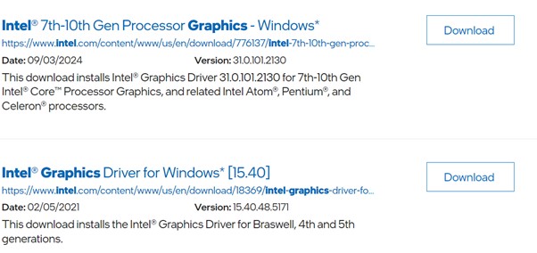 Install Intel Drivers