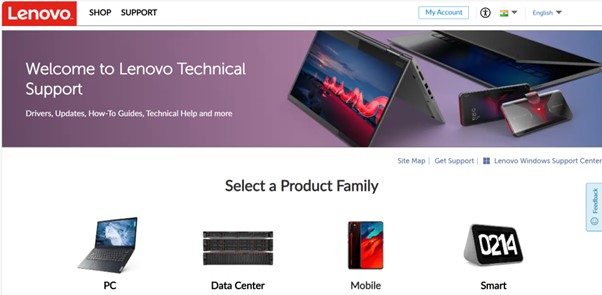 Lenovo Support Website