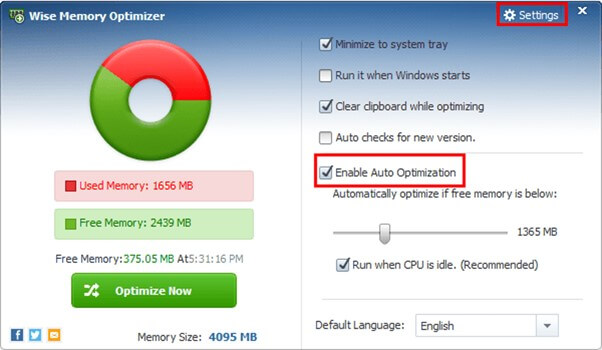 Wise memory optimizer