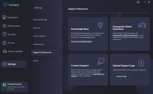 Fortect Support & Resources Section