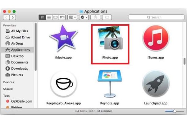 Launch iPhoto App