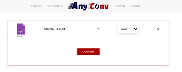 AnyConv audio file uploading