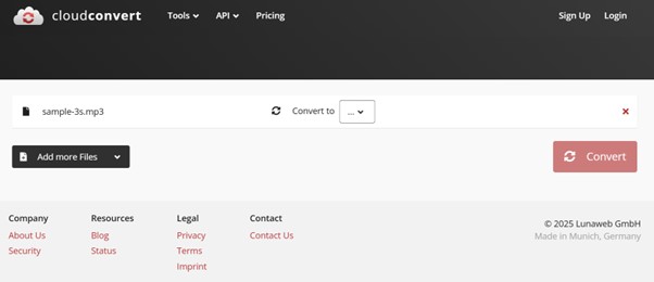 CloudConvert add files